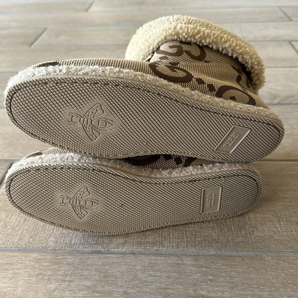 Gucci Fria GG Jumbo Logo Horsebit Shearling Lined Boots Size: 37.5 - Picture 10 of 12